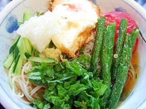 今日のランチ*五目そうめん